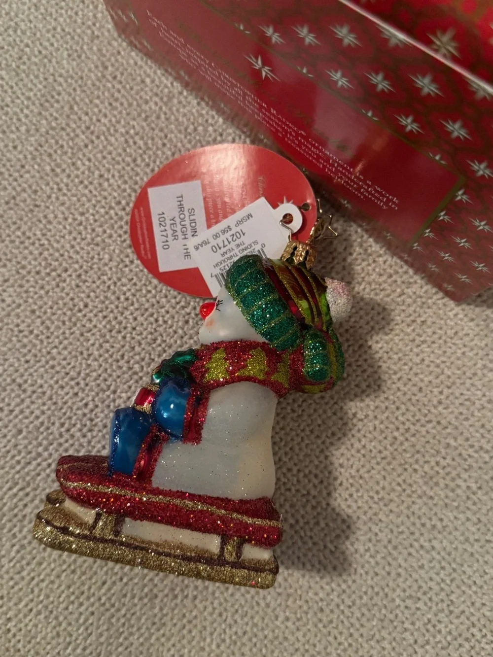 Christopher Radko 2023 Sliding Through The Year Christmas Ornament